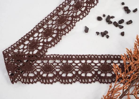 ALKA DANTEL PAMUK KOPANAKİ 10 METRE 3520 PAMUK KAHVE - 2