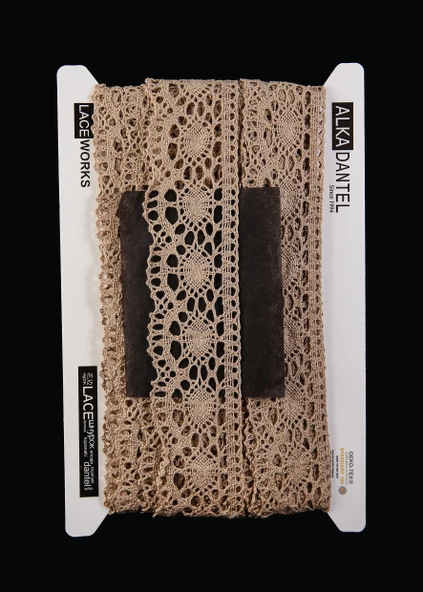 ALKA DANTEL PAMUK KOPANAKİ 10 METRE 3520 PAMUK SÜTLÜ KAHVE