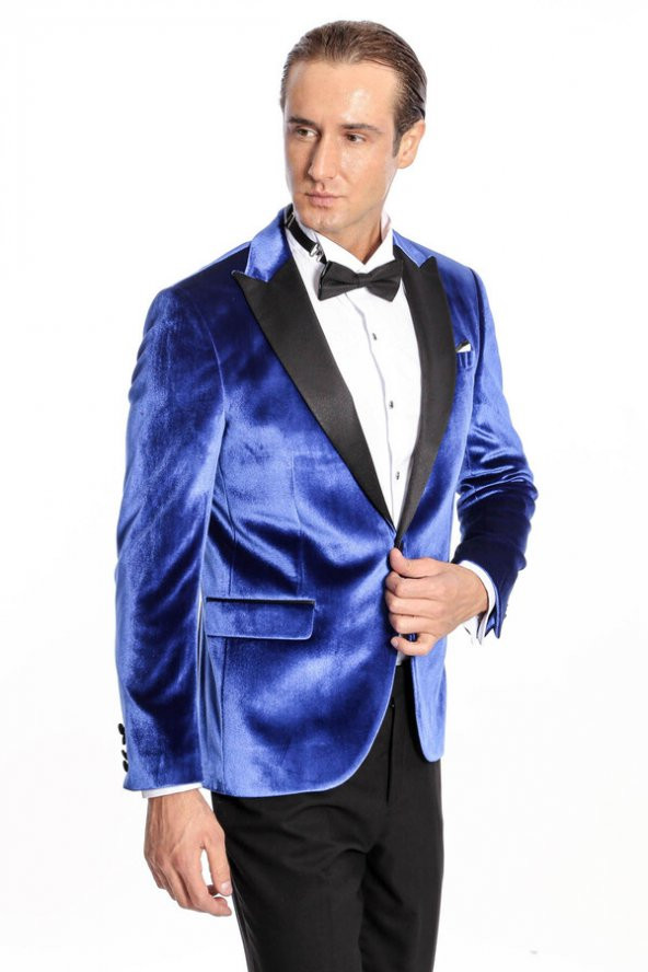Kafide Lacivert Slim Fit Erkek Smokin Ceket - 7