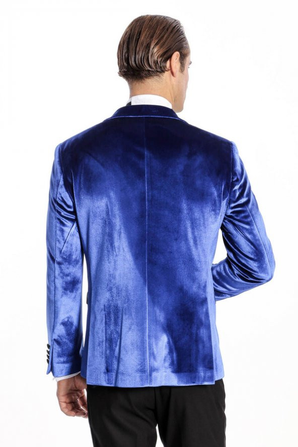 Kafide Lacivert Slim Fit Erkek Smokin Ceket - 10