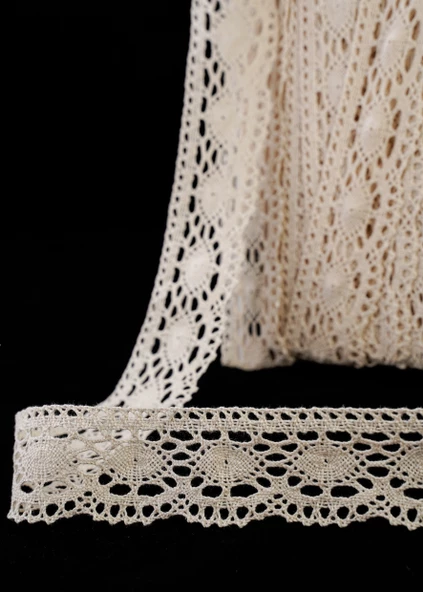 ALKA DANTEL PAMUK KOPANAKİ 10 METRE 3520 PAMUK KREM - 2