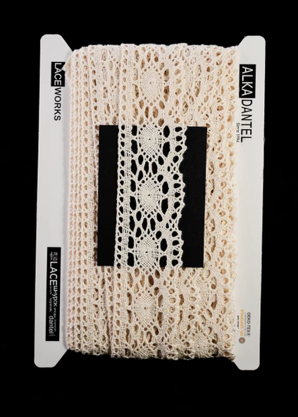 ALKA DANTEL PAMUK KOPANAKİ 10 METRE 3520 PAMUK KREM