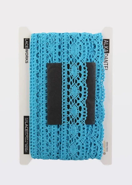 ALKA DANTEL PAMUK KOPANAKİ 10 METRE 3520 PAMUK TURKUAZ