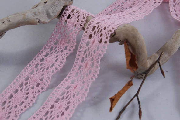 ALKA DANTEL PAMUK KOPANAKİ 10 METRE 3520 PAMUK BEBE PEMBE - 4