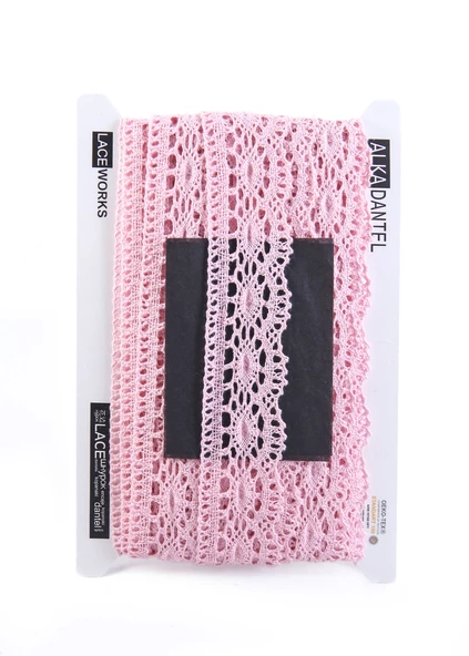 ALKA DANTEL PAMUK KOPANAKİ 10 METRE 3520 PAMUK BEBE PEMBE