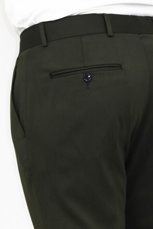 Desensiz Slim Fit Yeşil Erkek Pantolon - 4