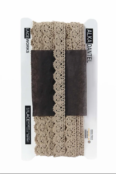 ALKA DANTEL PAMUK KOPANAKİ 10 METRE 515 PAMUK SÜTLÜ KAHVE