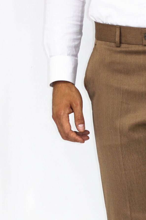 Slim Fit Taba Erkek Pantolon - 3