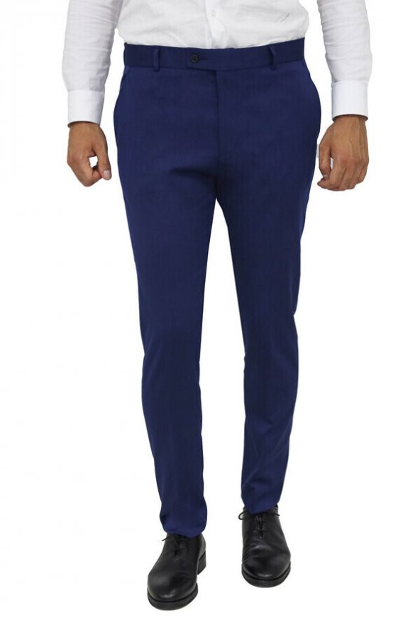 Slim Fit Koyu Mavi Erkek Pantolon - 2