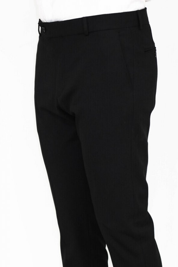 Slim Fit Siyah Erkek Pantolon - 5