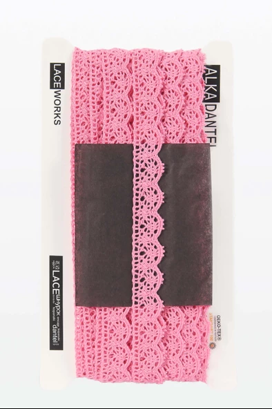 ALKA DANTEL PAMUK KOPANAKİ 10 METRE 515 PAMUK BEBE PEMBE