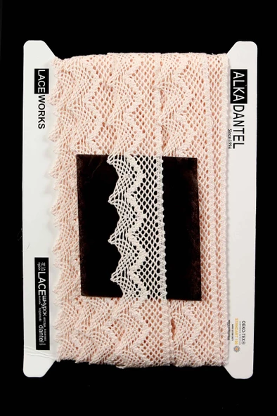 ALKA DANTEL PAMUK KOPANAKİ 10 METRE 8220 PAMUK AÇIK PEMBE ürün görseli