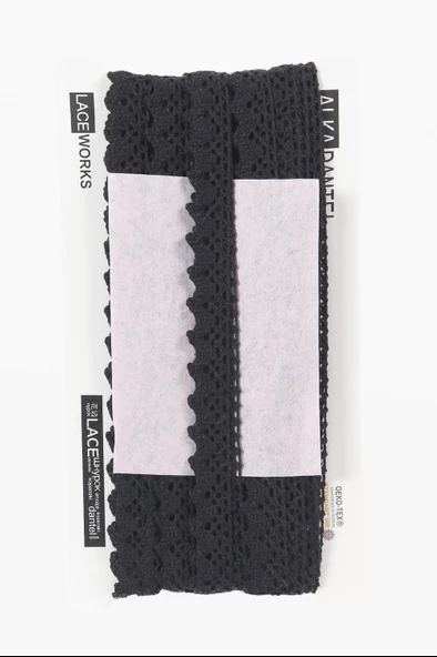 ALKA DANTEL PAMUK KOPANAKİ 10 METRE 683 PAMUK SİYAH