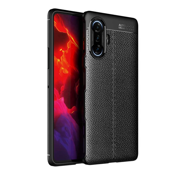 Xiaomi Redmi K40 Gaming Kılıf Niss Deri Desenli Silikon Kılıf - Resim 2