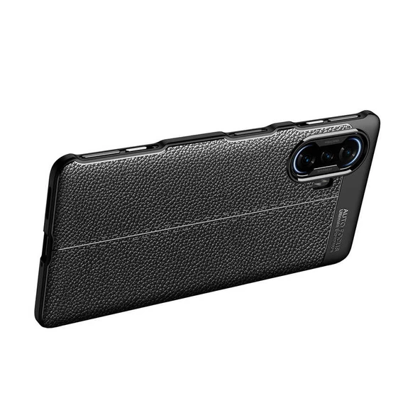 Xiaomi Redmi K40 Gaming Kılıf Niss Deri Desenli Silikon Kılıf - Resim 4