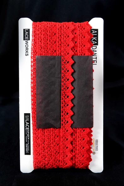 ALKA DANTEL PAMUK KOPANAKİ 10 METRE 683 PAMUK KIRMIZI