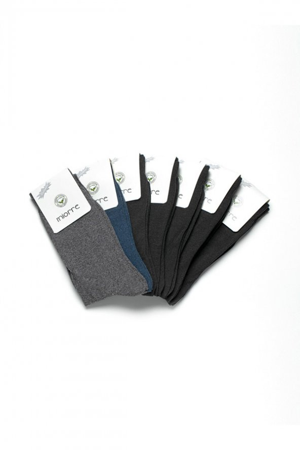 7Li Pamuk Günlük Klasik Erkek Çorabı - Resim 7