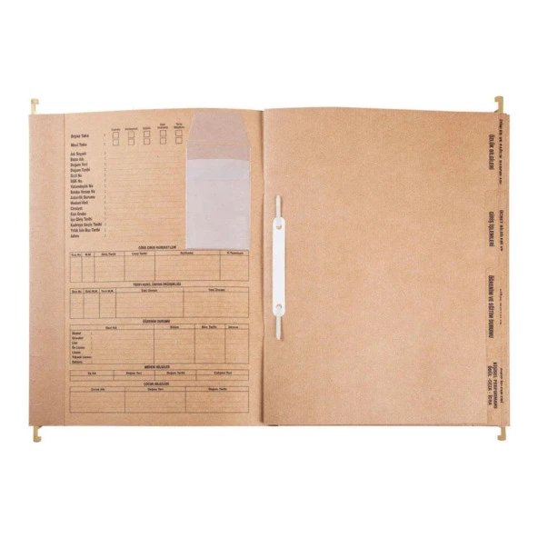 Metal Askılı Personel Özlük Dosyası 8 Yapraklı 1 Adet - 3