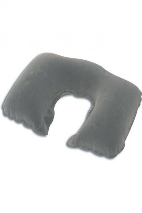 Şişme Seyahat Yastığı Boyunluk Uyku Kiti Oto Boyunluk Gri - 2