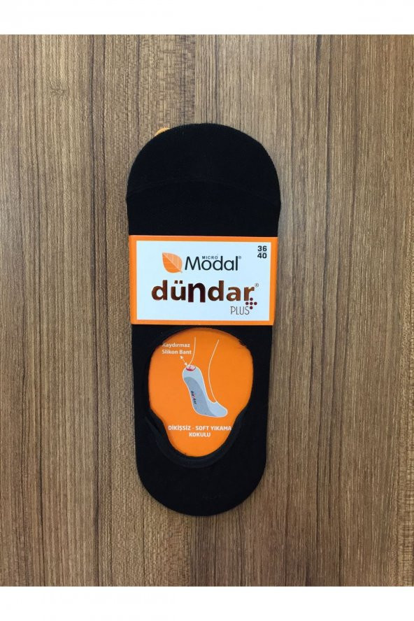 Unisex Siyah Modal 6Lı Dikişsiz Babet Çorap