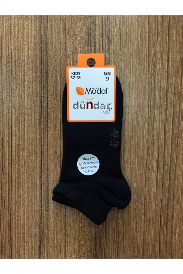 Çocuk Siyah Modal 6Lı Dikişsiz Patik Çorap