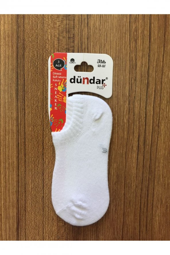 Çocuk Beyaz Pamuklu 6Lı Dikişsiz Sneaker Çorap