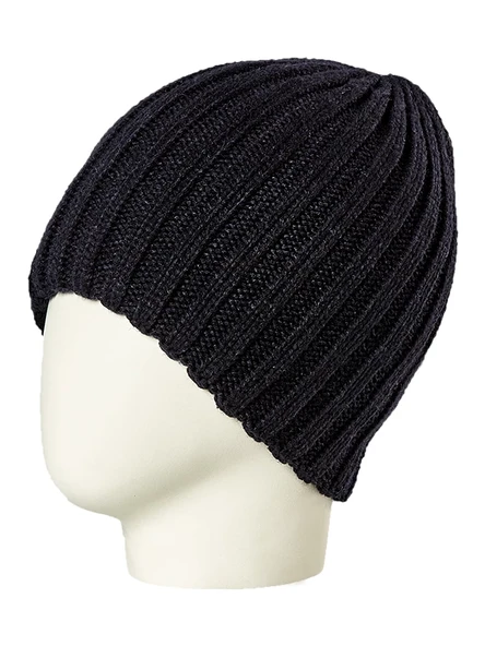 Beyaz Mansız Bere Düz Erkek Beresi  Siyah Standart - Resim 4