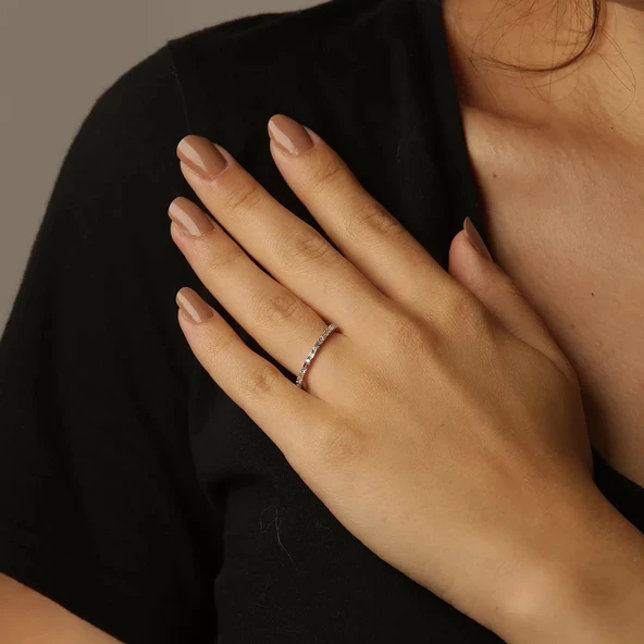 Pırlanta Tamtur Baget Taşlı Yüzük ürün görseli 1