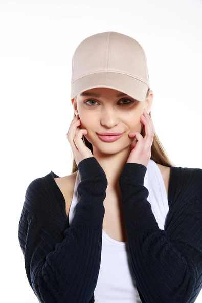 Kadın Düz Renk Şapka Açık Mavi  Kırmızı Tek Ebat - Resim 11