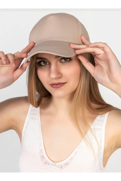 Arkası Cırtlı Ayarlanabilir Erkek-kadın Sade Spor Şapka  Kırmızı Tek Ebat - Resim 3