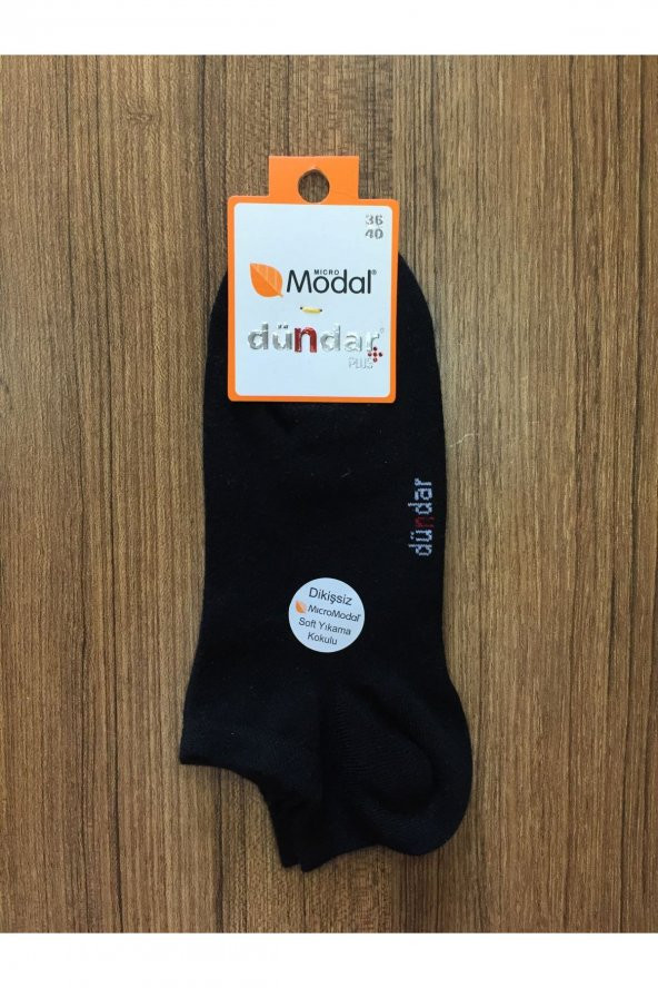 Unisex Siyah Modal 6Lı Dikişsiz Patik Çorap