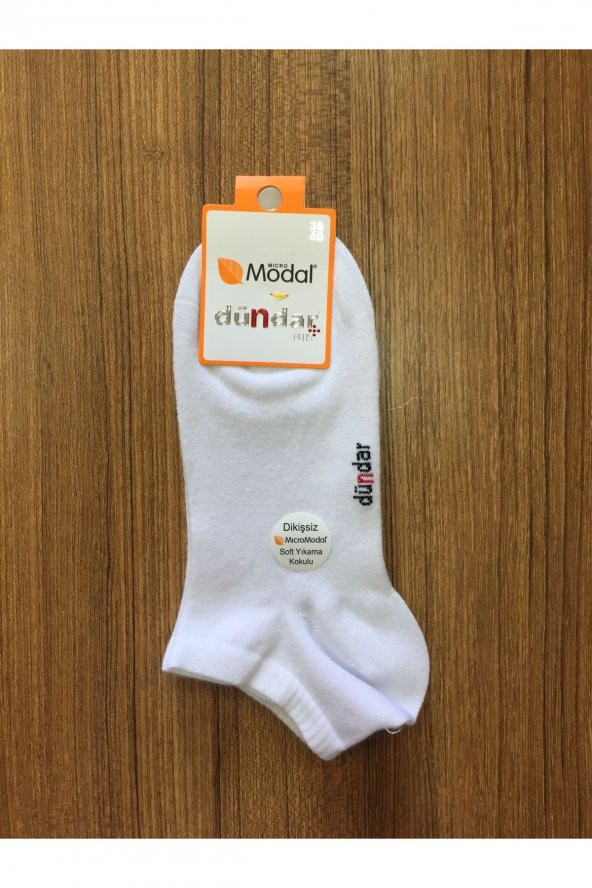 Unisex Beyaz Modal 6Lı Dikişsiz Patik Çorap