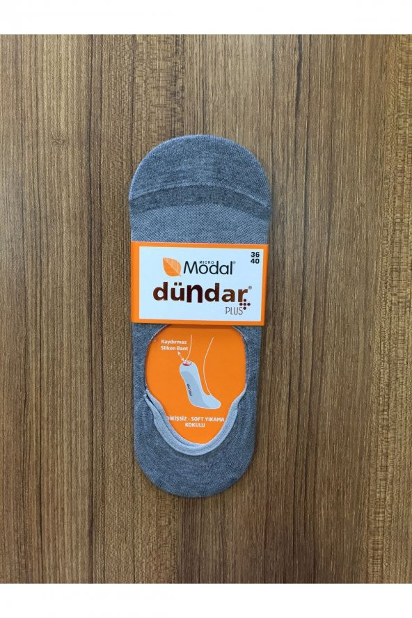 Unisex Gri Modal 6Lı Dikişsiz Babet Çorap