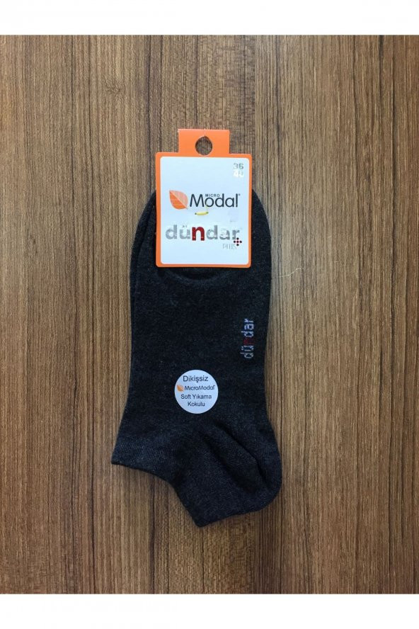 Unisex Füme Modal 6Lı Dikişsiz Patik Çorap ürün görseli