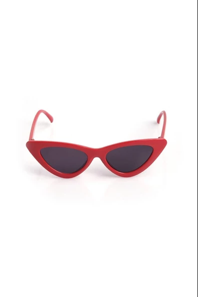Cat Eye  Kadın Kırmızı Güneş Gözlüğü  Kedi Gözü  Kırmızı Tek Ebat - Resim 3