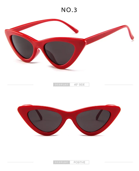 Cat Eye Kadın Kırmızı Güneş Gözlüğü Kedi Gözü Siyah Aynalı Tek Ebat - 10