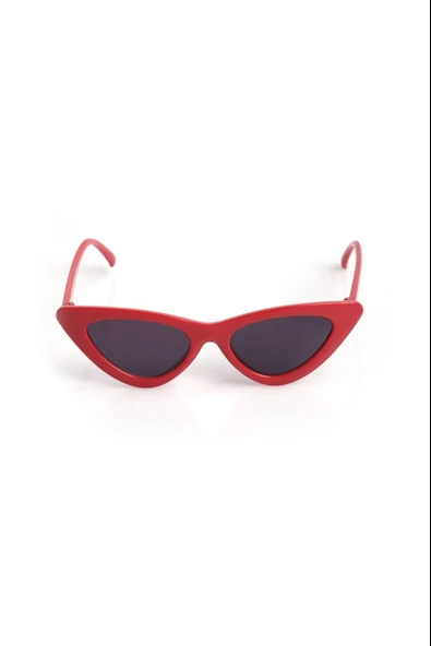 Cat Eye Kadın Kırmızı Güneş Gözlüğü Kedi Gözü Siyah Tek Ebat - 12