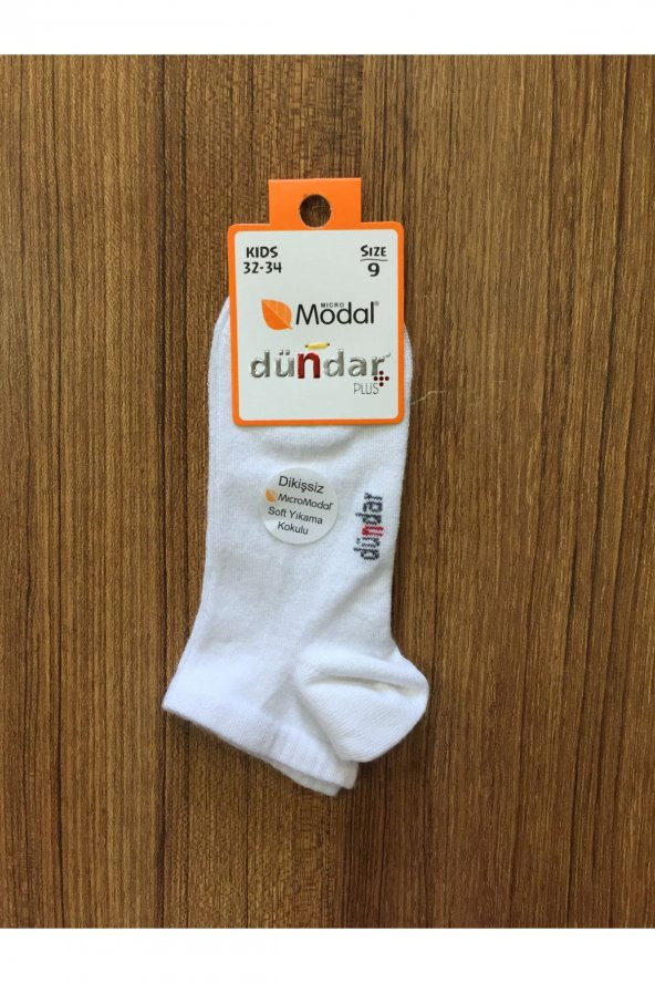 Çocuk Beyaz Modal 6Lı Dikişsiz Patik Çorap