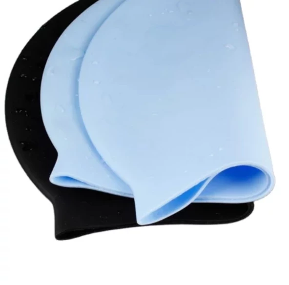 Siyah Silikon Renkli Bone Düzrenk Slikon Bone  Açık Mavi Standart - 7