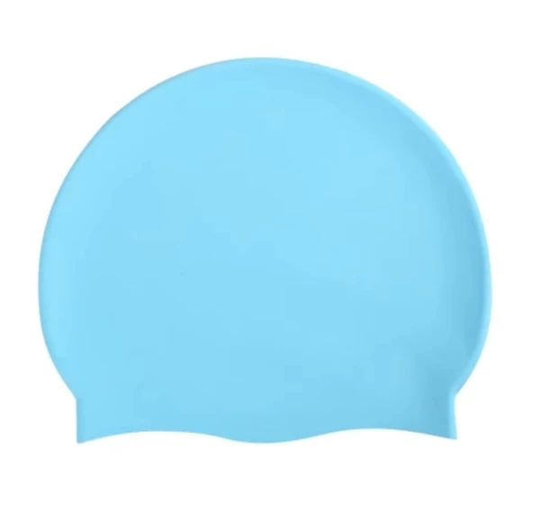 Siyah Silikon Renkli Bone Düzrenk Slikon Bone  Açık Mavi Standart - 2