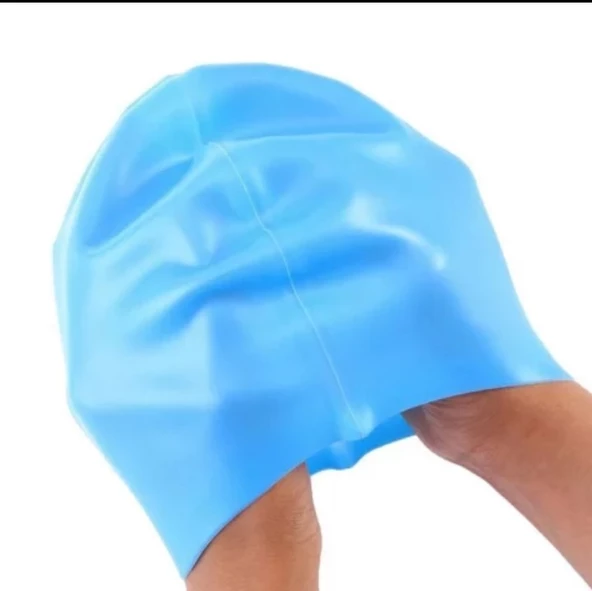 Siyah Silikon Renkli Bone Düzrenk Slikon Bone Açık Mavi Standart - 3