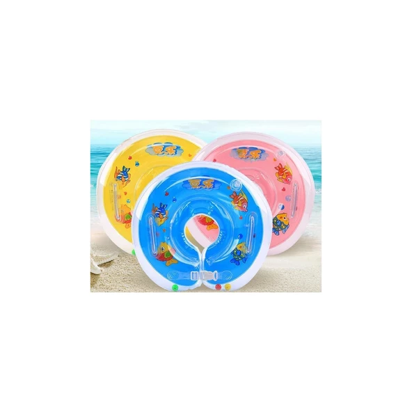 Bebe Boyun Simidi Bebe Yüzme Simidi Pembe - 3