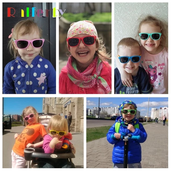 Çocuk Pembe Güneş Gözlüğü 3-9 yaş Sarı Tek Ebat - 5