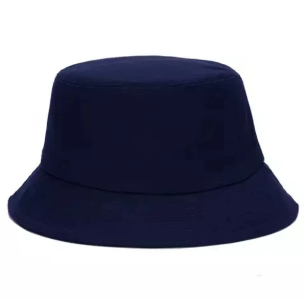 Düz Kova Şapka Yazlık İnce Balıkçı Şapka Bucket Hat  Siyah Standart - Resim 7