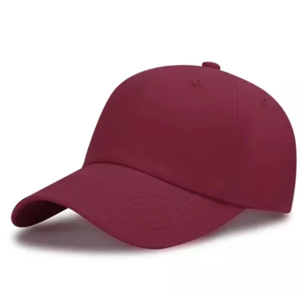 Pembe Basic Unisex Spor Düz Şapka Kep Bordo Tek Ebat - 3