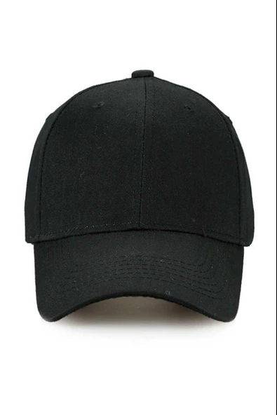 Pembe Basic Unisex Spor Düz Şapka Kep Siyah Tek Ebat