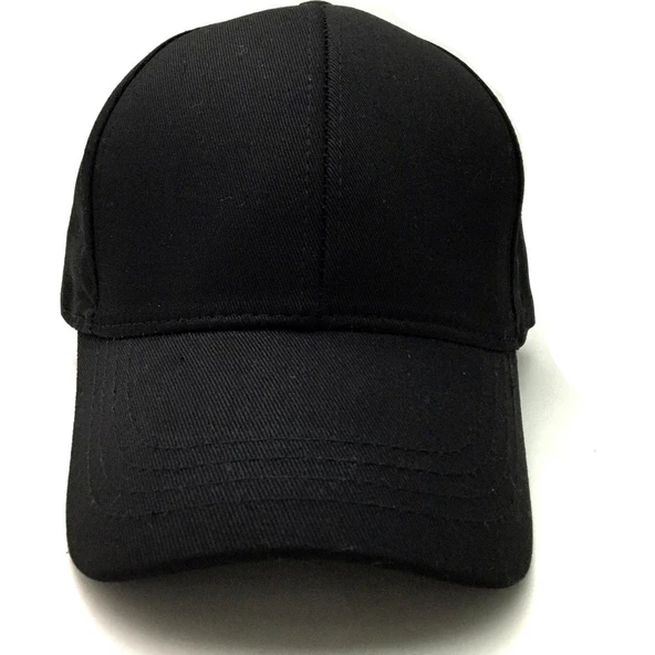 Pembe Basic Unisex  Spor Düz  Şapka Kep  Siyah Tek Ebat - 4