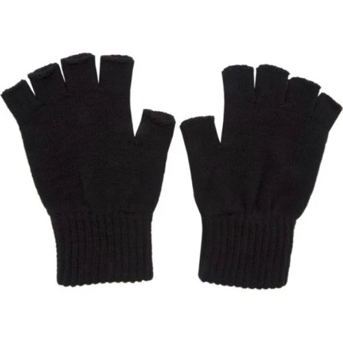 Kaliteli Triko Erkek Siyah Örgü  Eldiven  Siyah Erkek Tek Ebat - Resim 8