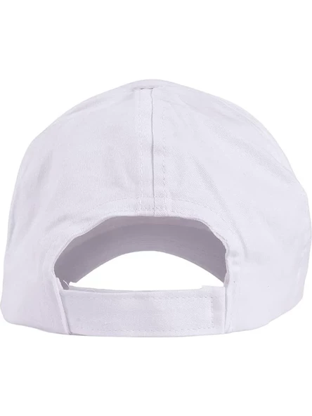 Pembe Basic Unisex Spor Düz Şapka Kep Beyaz Tek Ebat - 4