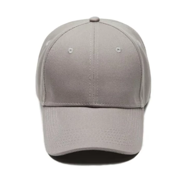 Pembe Basic Unisex  Spor Düz  Şapka Kep  Gri Tek Ebat - 2